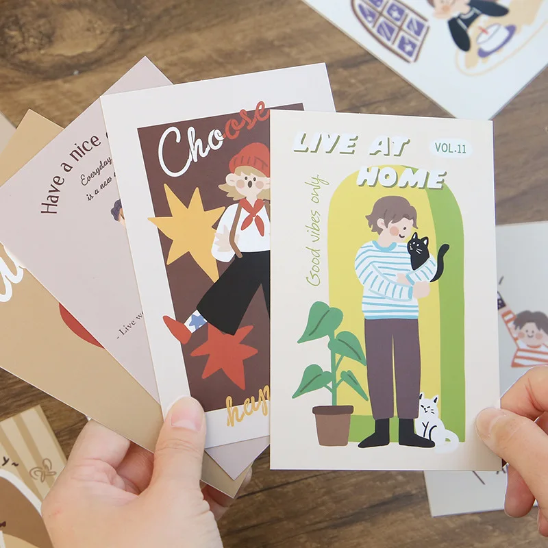 30 шт./лот креативные милые открытки для скрапбукинга из серии эстетических