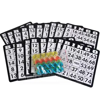 Bingo Set Traditional Bingo Lottery Family Game Set Cage Balls Cards Counters Party Bingo Game Party Gambling Play Entertainment 4