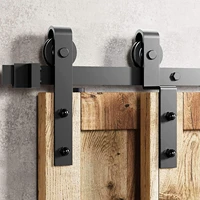 j shaped sliding bypass barn door hardware slides kit sliding door hanging track system roller rails for double door 4 16ft