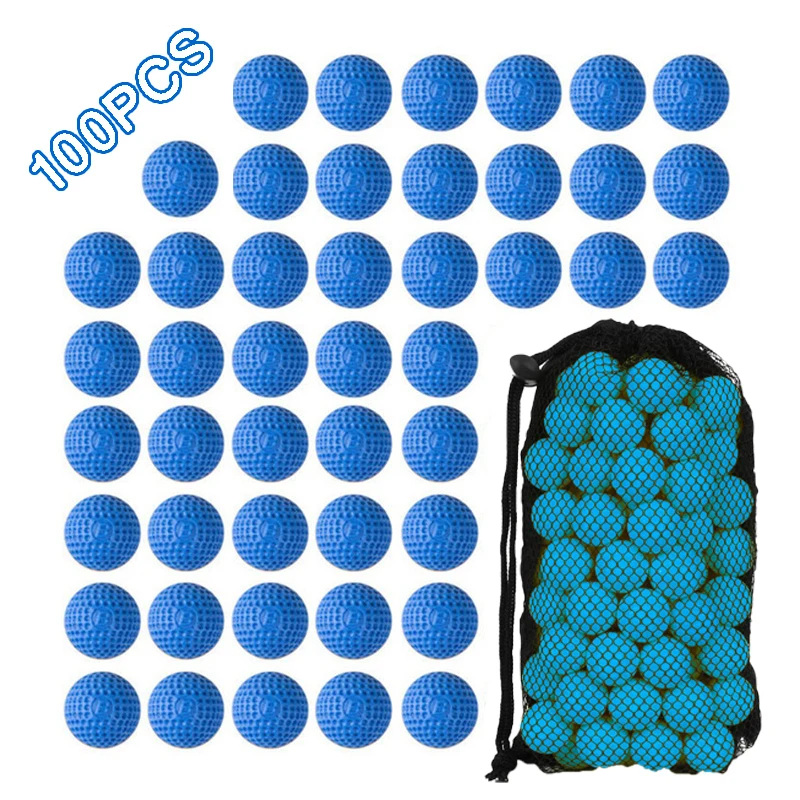 

50/100Pcs PU Toy Gun Bullet Soft Balls for Rival Nerf Series Toy Gun Foam Apollo Ammo Blue Bullets Outdoor Practice Kids Gift