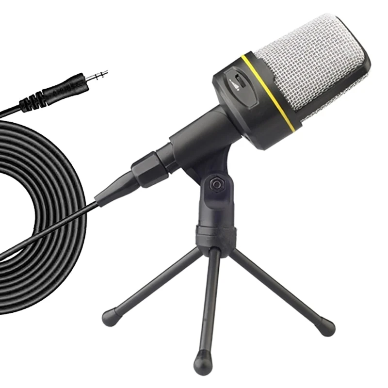 

DXAB SF-920 3.5mm Microphone Gaming Condenser Microphone with Holder for Computer PC Chatting Gaming Video Recording