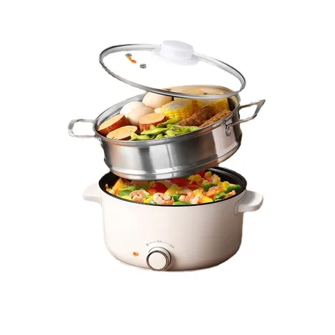 220 В антипригарная электрическая кухонная машина Мультиварка 3 л сковорода бытовой горячий горшок с пароваркой для приготовления пищи на пару рисоварка