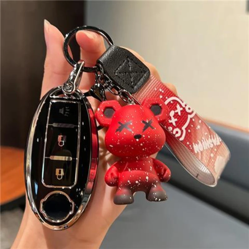 

TPU Car Remote Key Case Cover for Nissan X-Trail T31 T32 Qashqai Juke J10 J11 Tiida Altima Pathfinder Kicks Pulsar Men Keychain