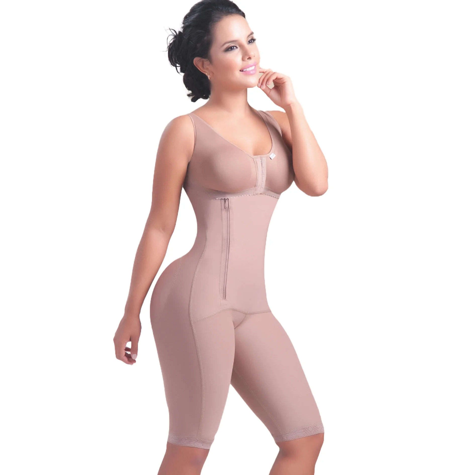 

Корсет Women Tummy Control Fajas Front Closure Side Zipper Full Body Shaper Postpartum Bodysuit Waist Trainer Skims Slimming