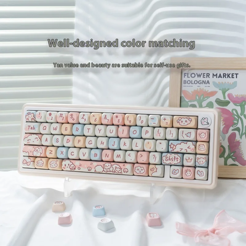 Колпачки для клавиш с тематикой ягненка 130 моа-вишневый профиль Pbt