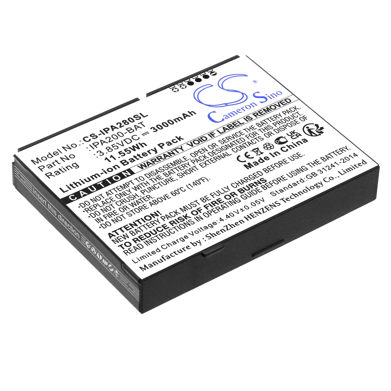 Сменный аккумулятор S для Ingenico iPA200 iPA280 296104539 принтер BI-M81XX-1K9GKX (MP) IPA200-BAT VBT1 3000 мАч / 11