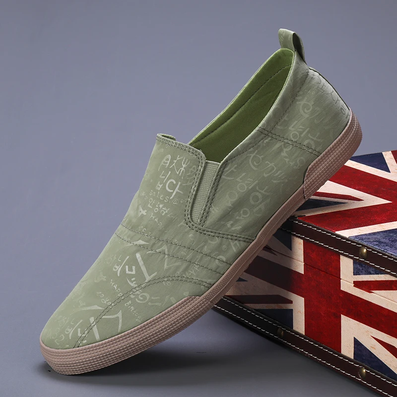 Мужские парусиновые туфли с низкой подошвой