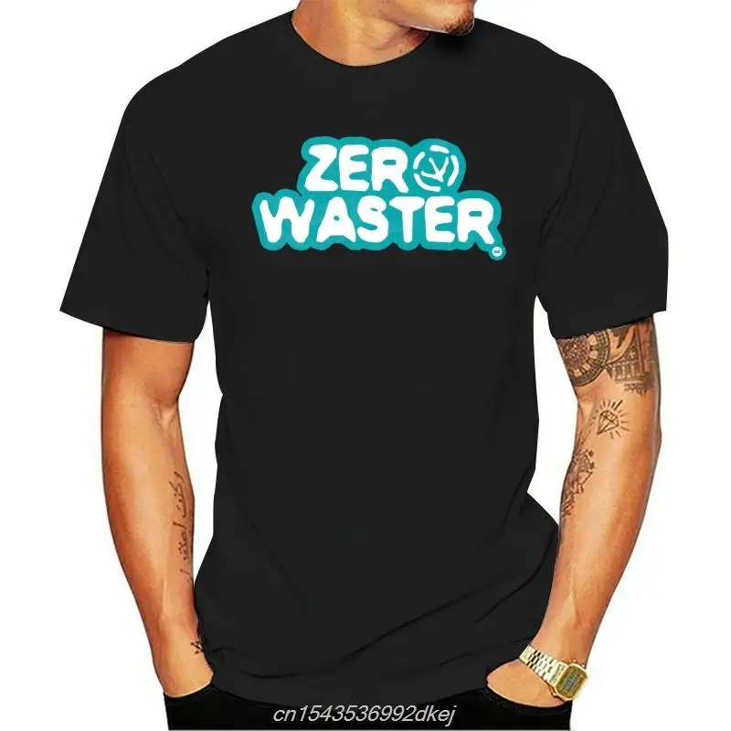 

Футболка Zero Waste мужская с буквенным принтом, Повседневная Уличная одежда с короткими рукавами, забавная уличная одежда, на лето