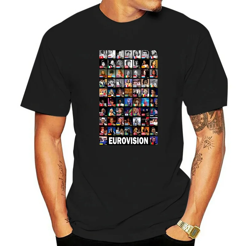 Eurovision Winners 1956-2017 T Shirt Men 2019 New Short Sleeve Cotton Casual Fashion Slim Fit Custom T-Shirt