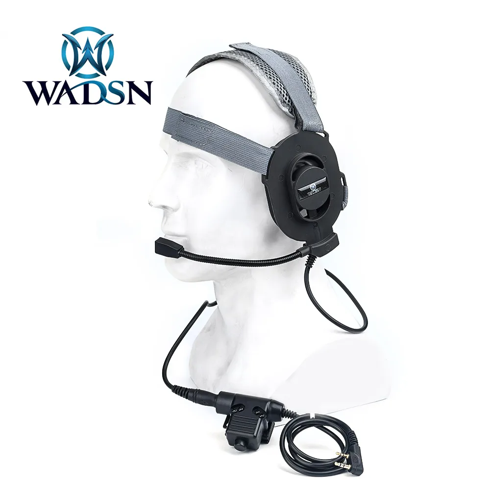 

WADSN Bowman Elite II Tactical Headset NATO & Military Special Forces Airsoft Headphone Adjustable Harness Softair Earphone Z027