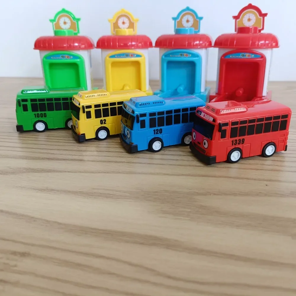 4 шт./компл. Tayo маленький автобус детский миниатюрный Lwcak гараж этот выброс
