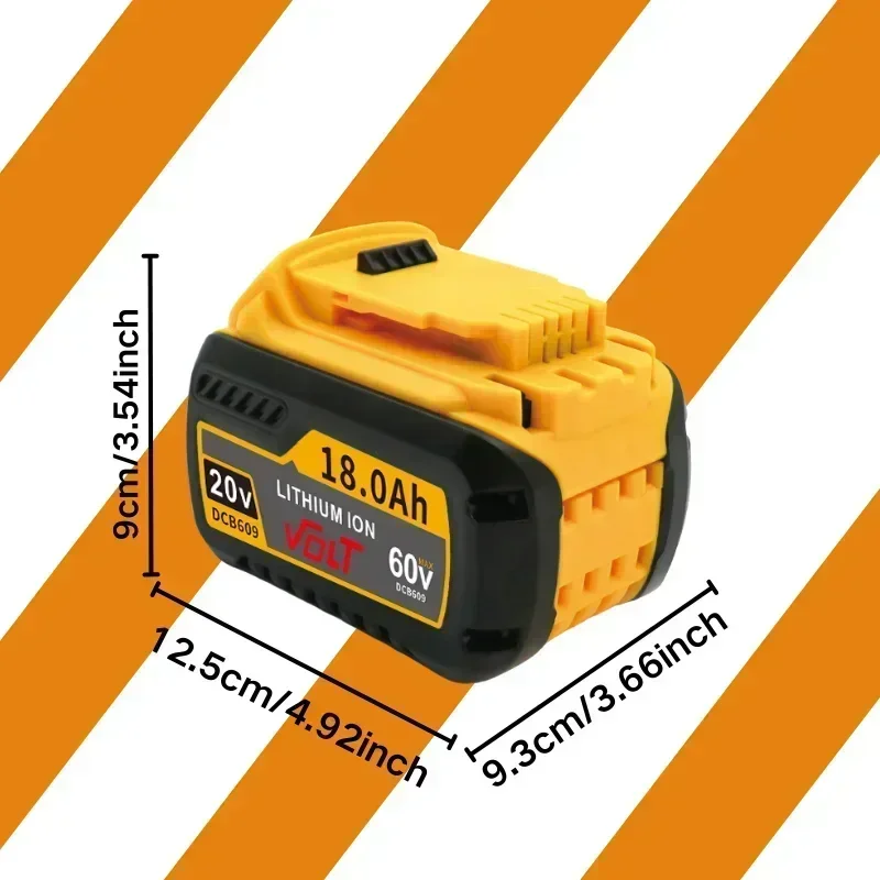 Для DEWALT 20 В/60 В MAX совместимая с DCB609 DCB547-XJ DCB200 DCB201 DCB182 DCB204 батарея для flexvolt 60 макс.