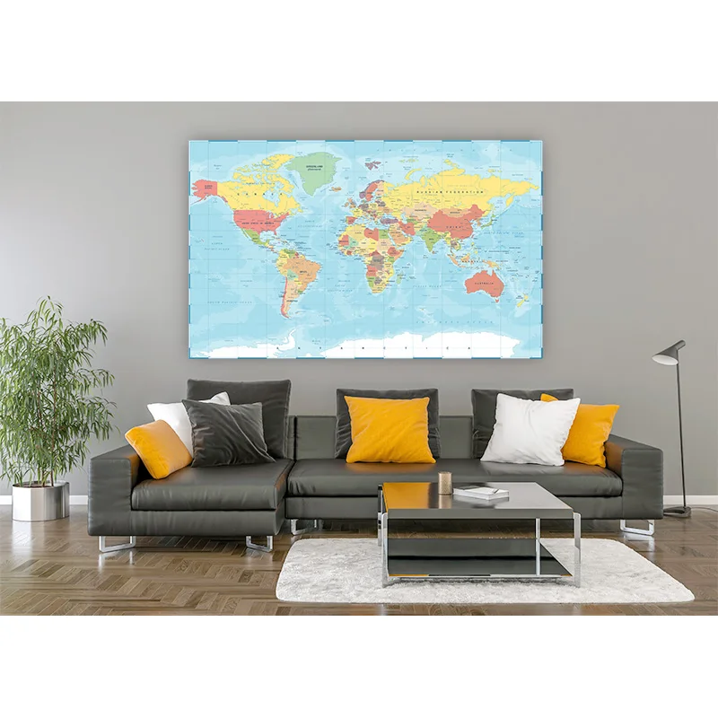 

Vinyl Photography Backdrops Props Physical Map of The World Vintage Wall Poster Home School Decoration Baby Background DT-22