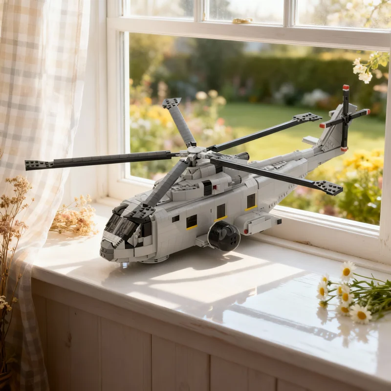 Фото 2285 деталей MOC Creator Expert AgustaWestland AW-101 Merlin, модель из строительных блоков, рождественский подарок, 3D-конструктор, образовательная игра. №1