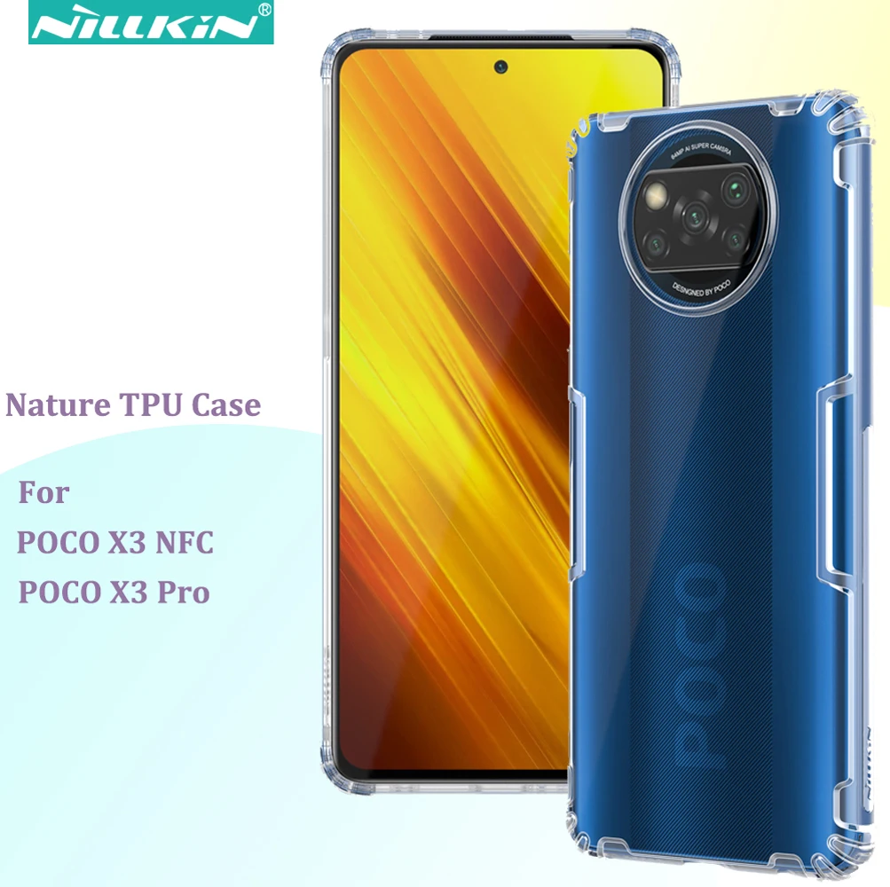 

Nillkin Nature TPU Case for Xiaomi Poco X3 NFC / X3 Pro, TPU Silicone Soft Transparent Phone Back Cover
