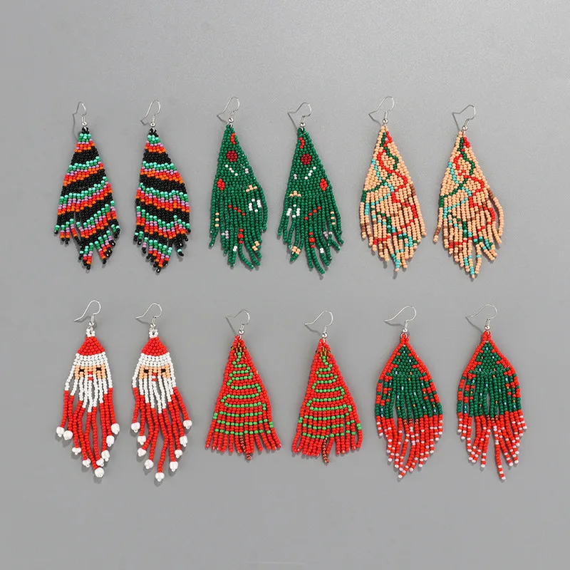 

Женские серьги-кисточки с бисером, Разноцветные серьги ручной работы в стиле бохо, ювелирные украшения в этническом стиле