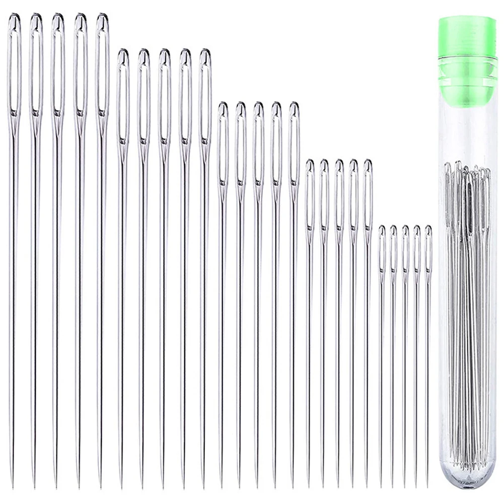 

25pcs Large Eye Stitching Needles Cross Stitch Knitting Needle Handmade Leather Embroidery DIY Sewing Accessories