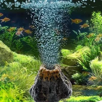 2022new aquarium fish tank landscaping volcano shape aquarium decoration rockery ornaments toys family fish tank oxygenation a