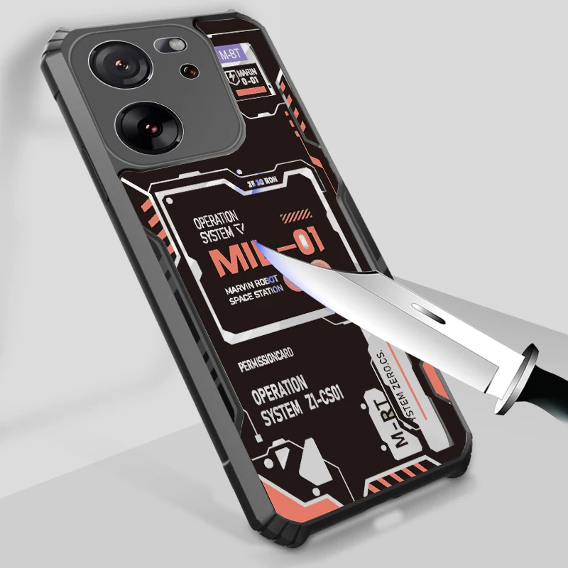 Для Xiaomi 14T Pro 13T 12T 11T 10T Lite 9T Прозрачный чехол для предотвращения падения с узором No