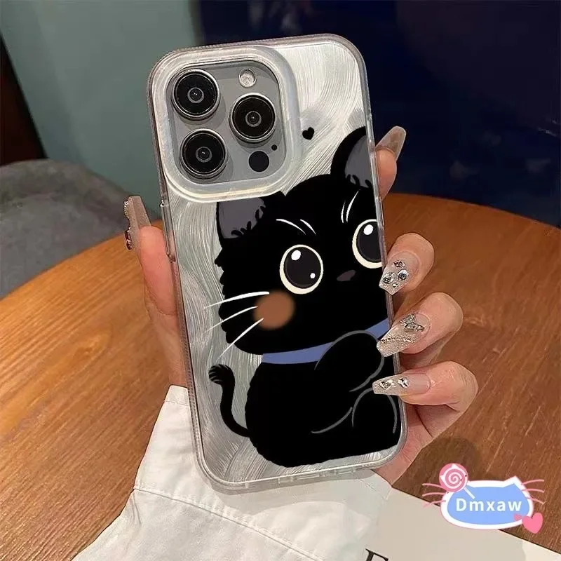 Мягкий чехол с мультяшным черным котом для Tecno Spark 20 Pro Plus 20C 10 10C 9 8C 5 4 Go Camon 30 19 16s 15 AIR