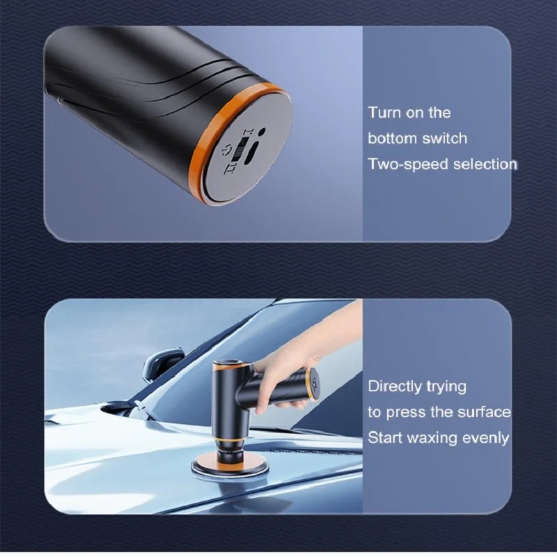 New Car Polisher Multi-functional Electric Wireless Paint Polishing Cleaning Machine Auto Waxing Tools USB Rechargeable |