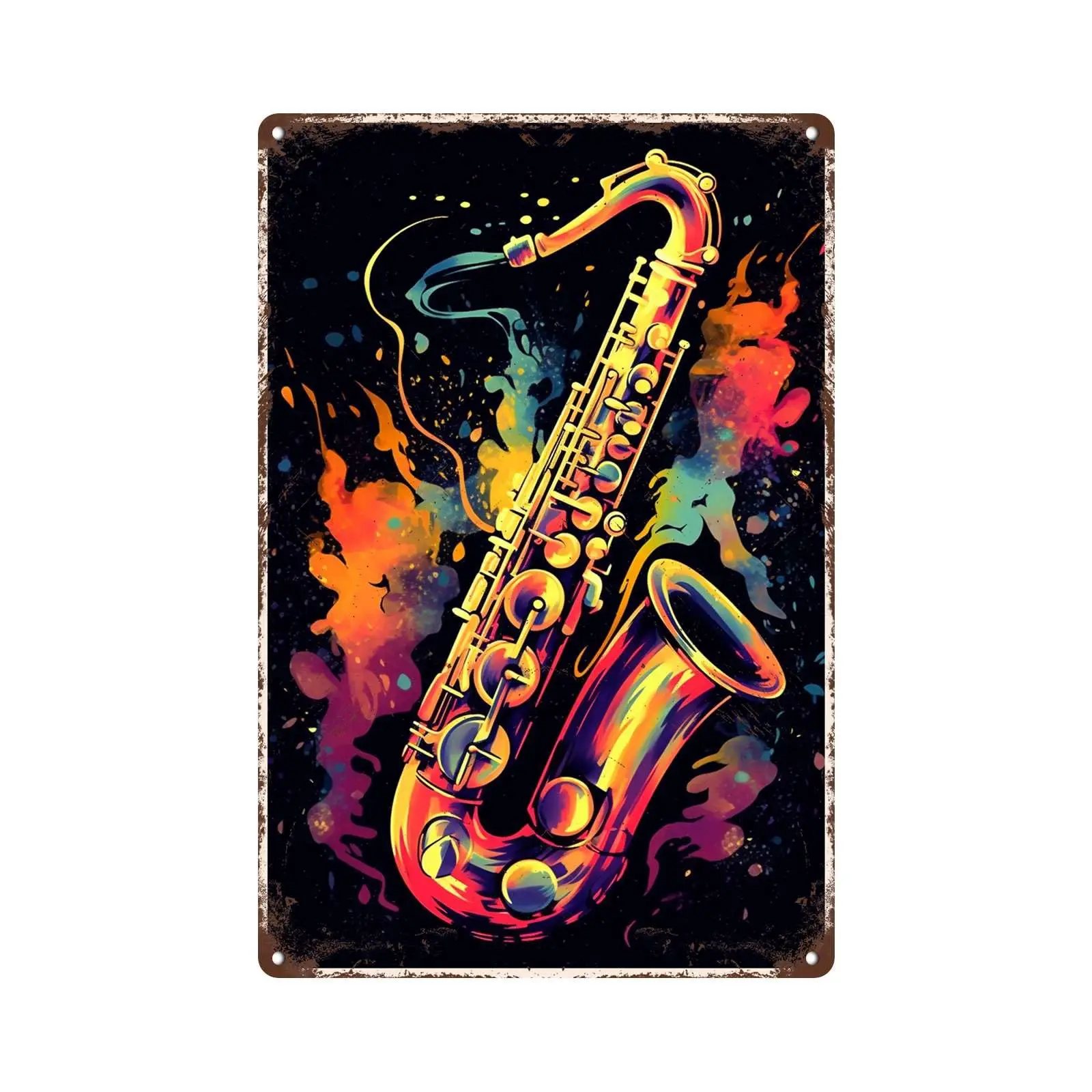 FLFGIDD алюминиевое настенное художественное украшение акварель музыка настенная