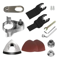 13pcs angle grinder adapter set saw blade triangular grinding disc eccentric shaft woodworking open hole tool accessories