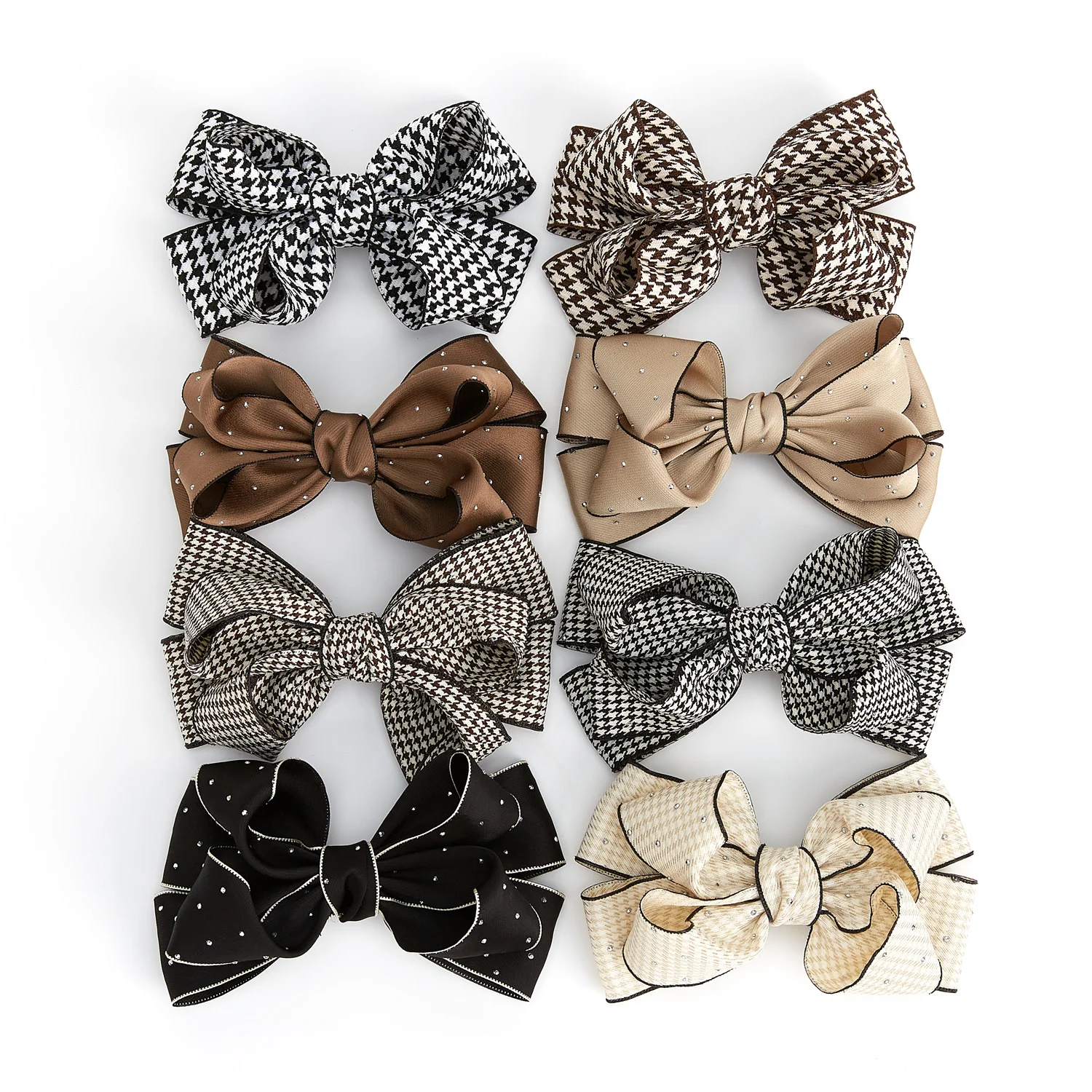 

New Exquisite Bow Hair Clip Summer Fashion Jewelry Headwear Plaid Stripes Head Clip for Girl Woman Teacher's Day Gift