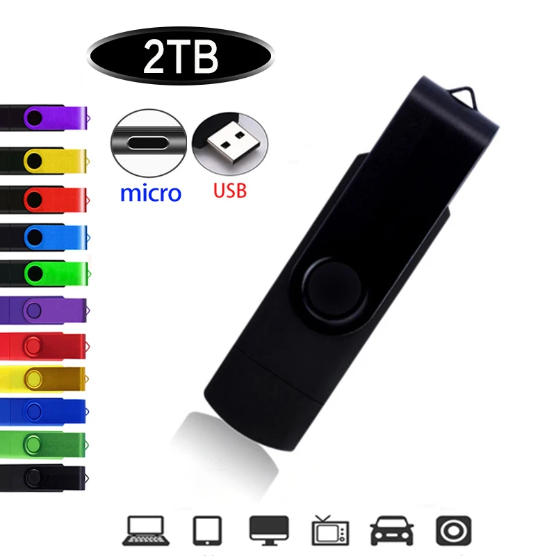 

High Speed OTG USB Flash Drive 128gb Pen Drive 64gb 32gb 16gb Pendrive 8GB 4GB 2 in 1 Micro Usb Stick for Android SmartPhone
