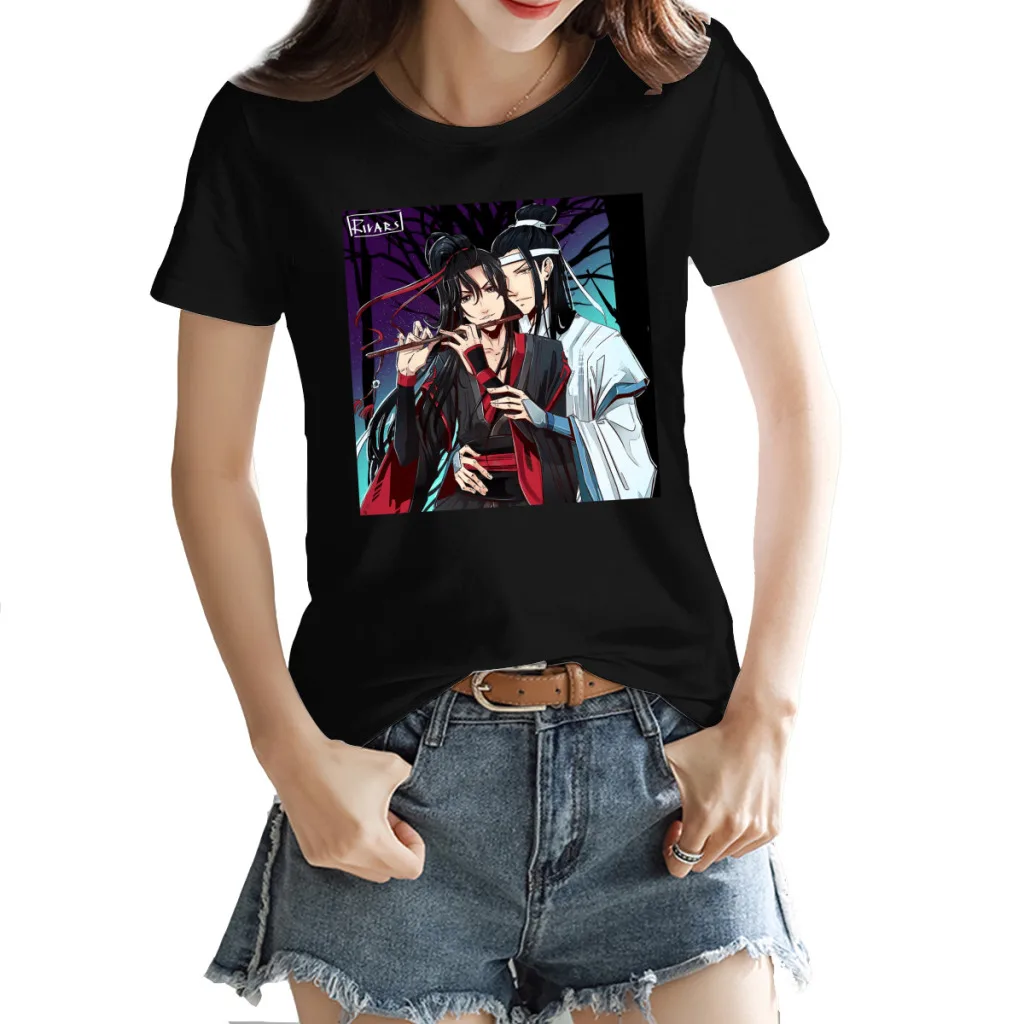 

Top Quality Wangxian [The Untamed] Round neck T-shirt Black Funny Vintage HarajukuTops Tees European Size