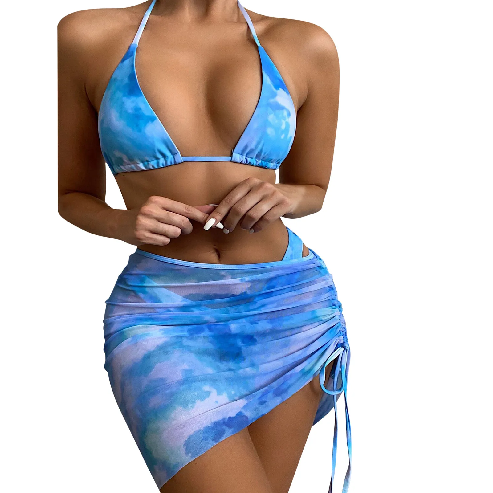 

Женский купальник, комплект бикини с принтом, купальный костюм, пляжная одежда с эффектом пуш-ап, купальный костюм, сексуальная модель 2022 Ку...