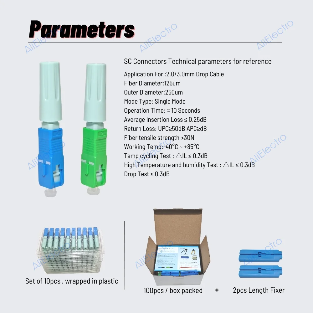 Новый одномодовый оптический коннектор SC APC SM волоконно-оптический Быстрый UPC FTTH
