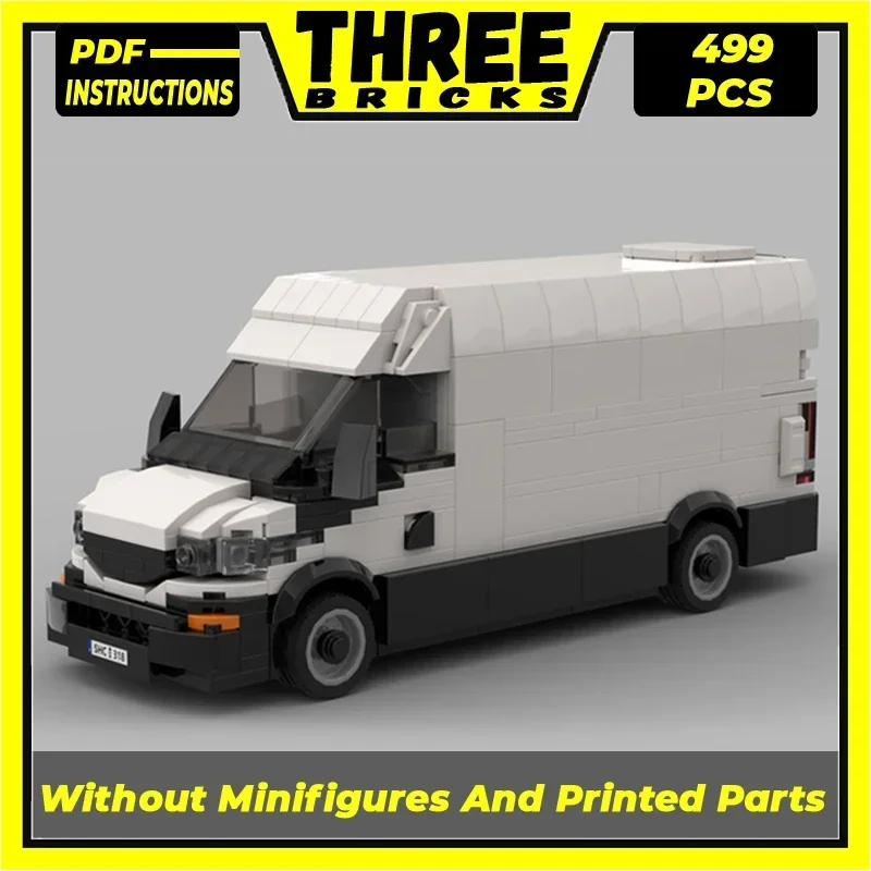 Технические Moc Bricks городская модель автомобиля Европа короткий транзит фургон