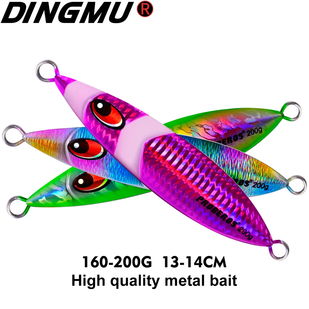 

1PC Metal Jigs 160g-200g Fishing Lure 8 Color Fishing Bait 13cm-14cm Casting Lure Deep Sea Jigging Hard Fishing Tackle