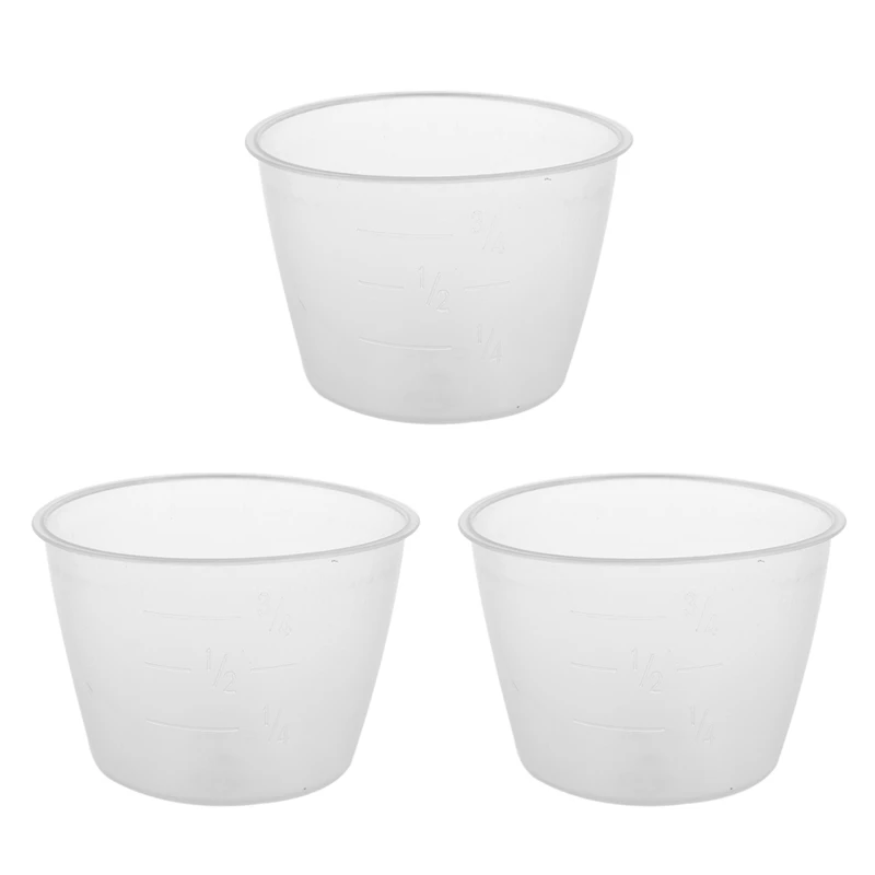 

Plastic 120Ml Electric Cooker Rice Measuring Cup 6Pcs Clear White