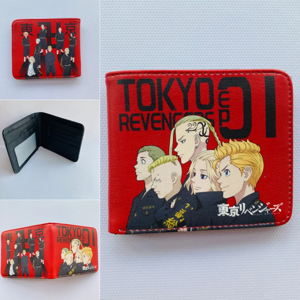

Anime Tokyo Revengers Wallet Student PU Leather Coin Purse Women Men Short Wallets With Card Holder Gift