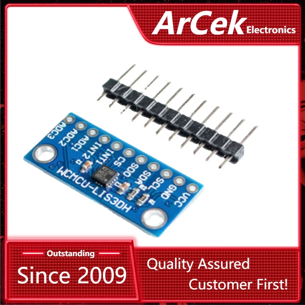 Макетная плата LIS3DH с 3-осевым ускорением 3,3 В, Температурный датчик, замена ADXL345 FIFO, гироскопа LIS331, совместим с комплектом «сделай сам»