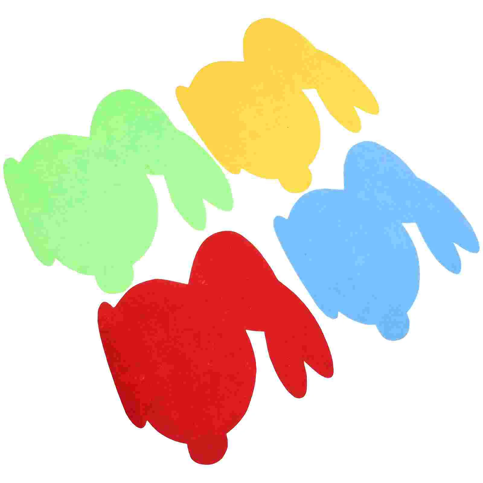 

4pcs Dinner Tableware Mats Lovely Easter Table Pot Mats Bunny Shape Table Mats Anti-scalding Placemats for Decor