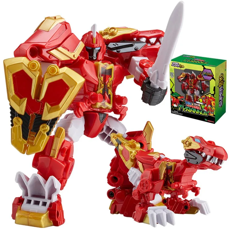 

Super Ten Mix X Change Tyrannus Mecha Transformation Robot Toys Action Figures Free Combination Deformation Dinosaur Toy