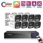 Комплект охранной системы 4K DVR, 8 каналов, 8 Мп, наружная цветная камера видеонаблюдения AHD CCTV с ночным видением, набор 8 каналов, система Xmeye
