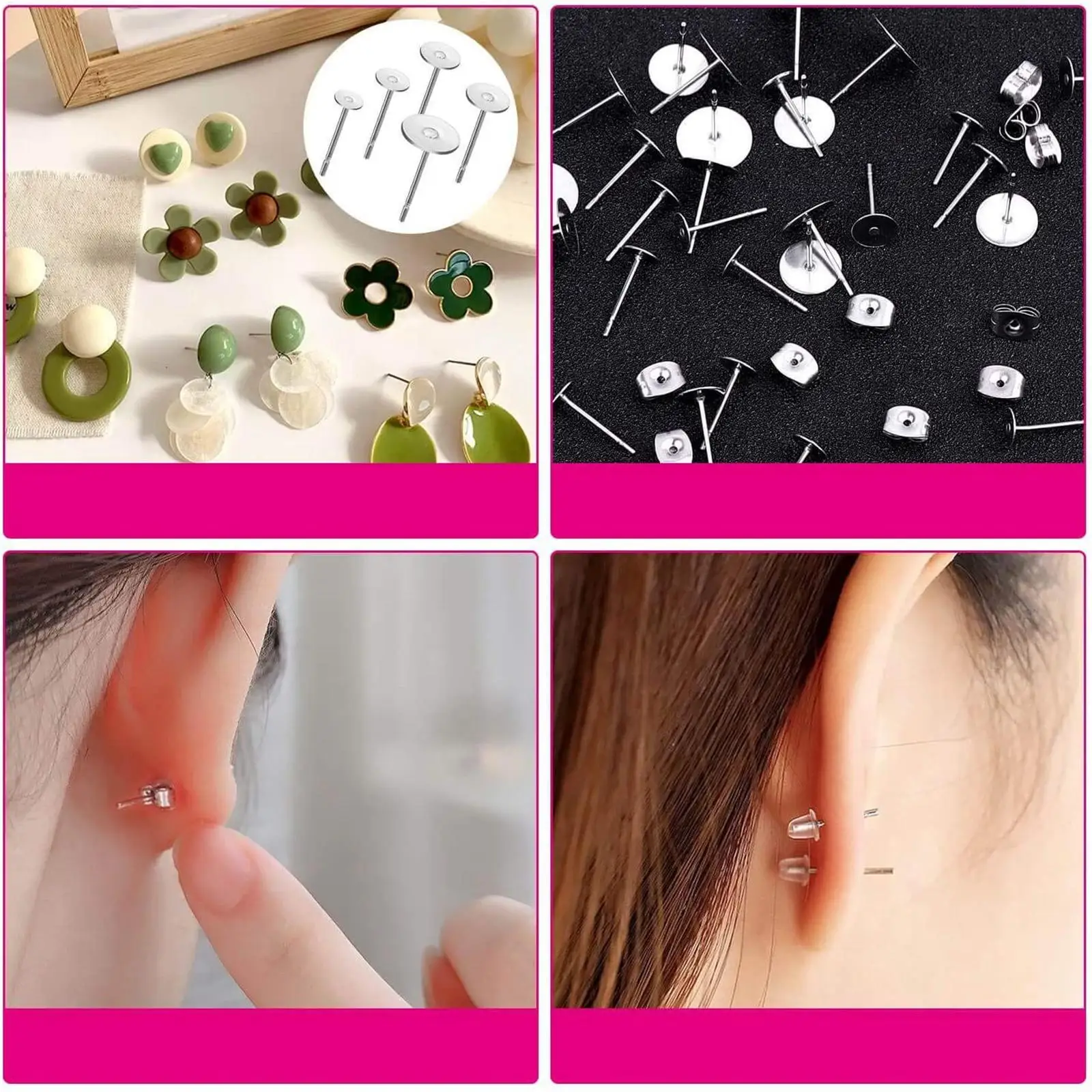 

Ear Making Kit Jewelry Making Findings Supplies DIY Ear Posts Ear Making Supplies Kit for Bracelets Necklace