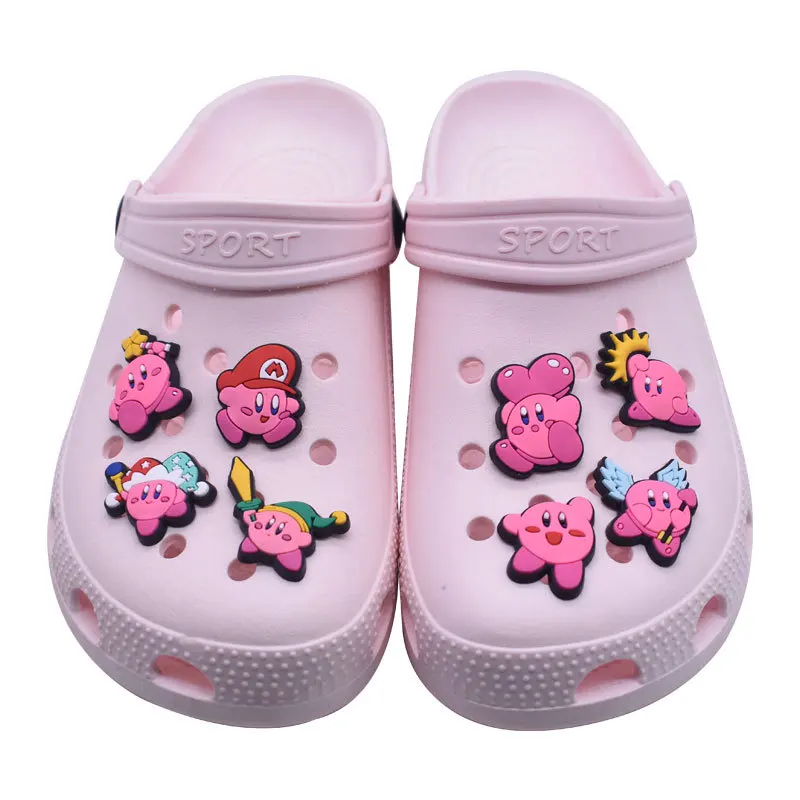 

16PCs Kawaii Kirby PVC Soft Rubber Drop Plastic Hole Shoes Decorative Buckle Accessories Shoe Ornament Shoe Buckle Accessories