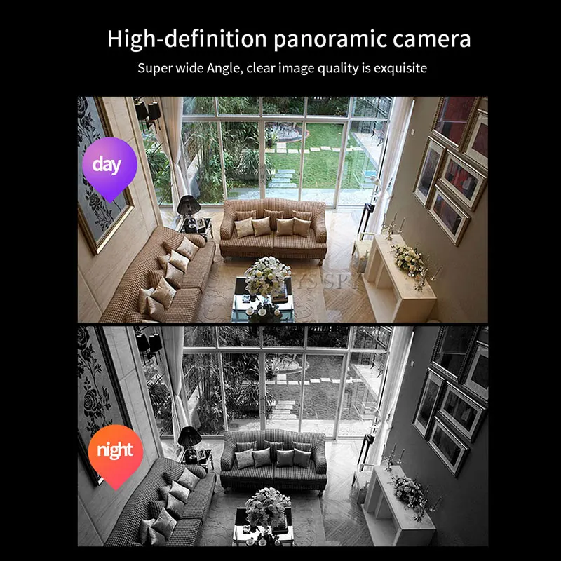 360 ° 5G Wifi панорамная ламповая камера 10 шт. инфракрасные лампы ночного видения