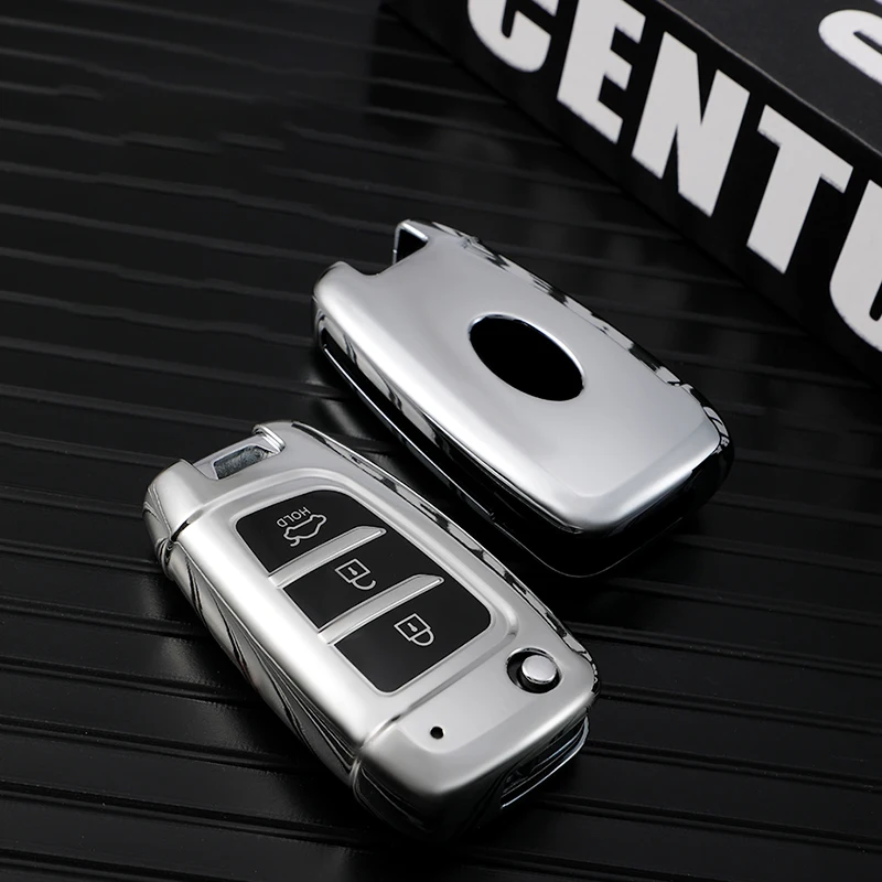 

TPU Car Key Case Shell For Hyundai Elantra Solaris 2017 Santa Fe Verna Tucson i35 i40 Genesis Fe Accessories Remote Key Cover