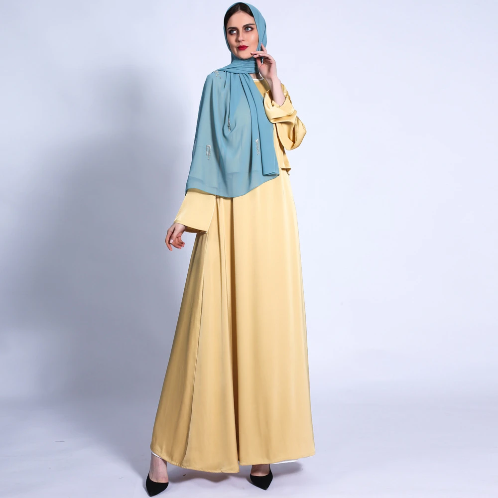 Женское атласное платье Рамадан, длинное платье для женщин, Турция, ислам, индийский, пакистанский, мусульманское платье, кафтан, Марокко
