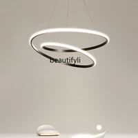 cxh new modern minimalist master bedroom chandelier living room dining table dining room lamp minimalist ring lamp
