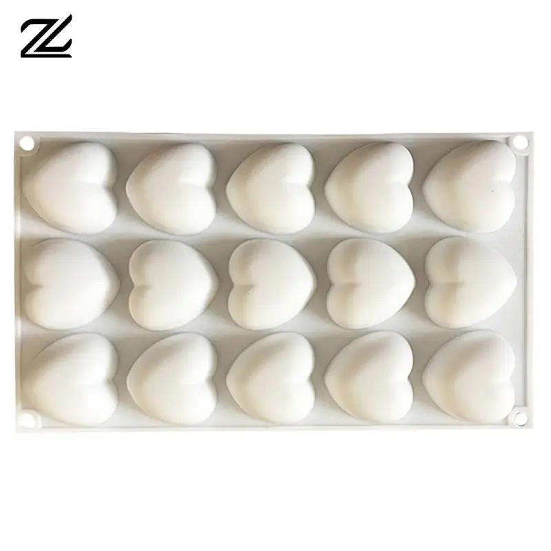 

15 миниатюрных романтических силиконовых форм для торта в форме сердца для шоколада, десертов, пудинга, тортов, инструменты для украшения выпечки