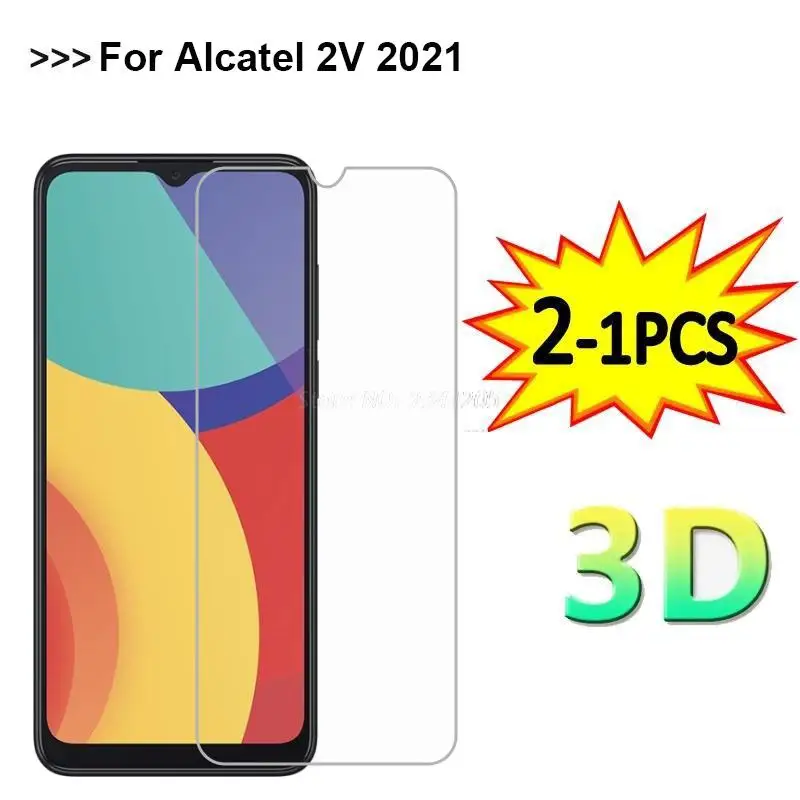 

2-1PC Tempered Glass For Alcalte 1V 2021 6.52" Screen Protector Film For Alcatel 1S 1 1A 1L Pro 5X 5H 3H 3X Plus 3L (2021) Vidro