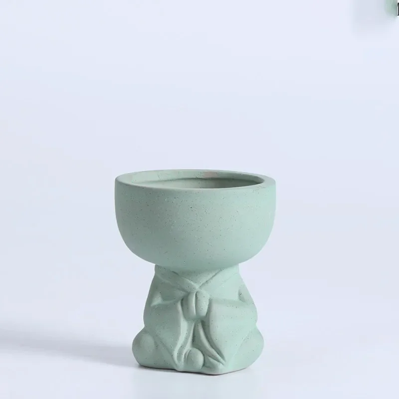 Креативный мультяшный человекоид керамический цветочный горшок суккулент