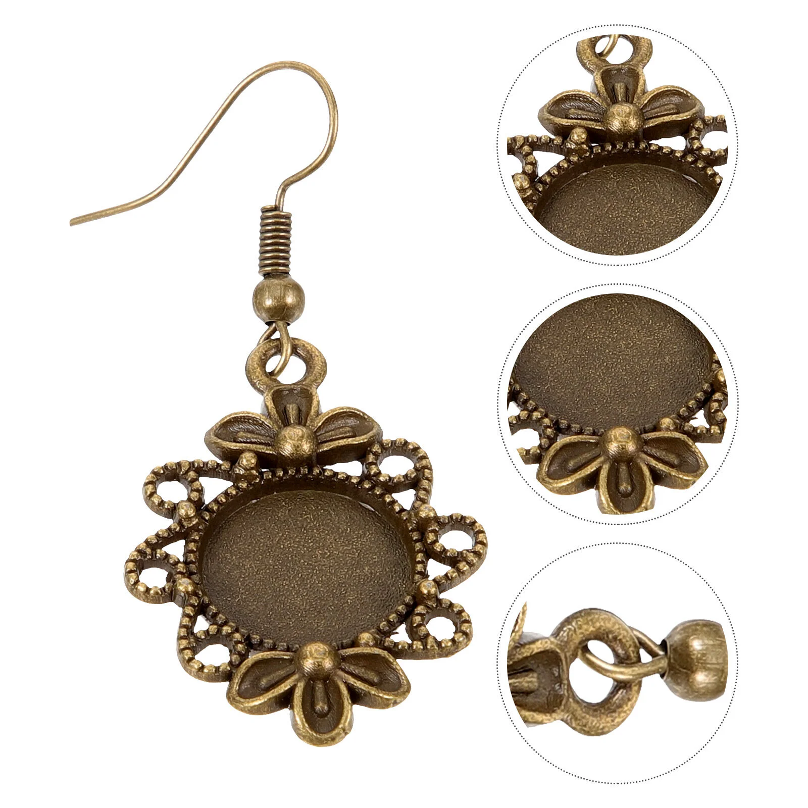 

Pendant Earrings Making Bezel Tray Bezels Pendants Jewelry Blank Base Trays DIY Decorative Hooks